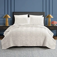 Dee Ocleppo Greek Key Cotton 3-pc. Quilt Set