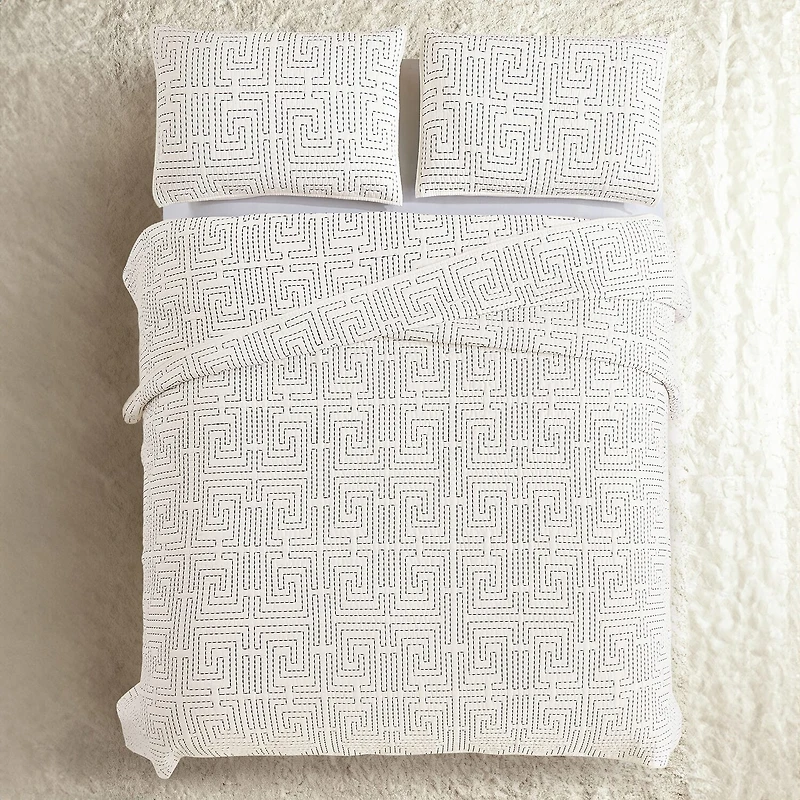 Dee Ocleppo Greek Key Cotton 3-pc. Quilt Set