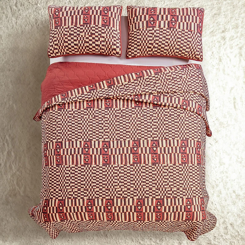 JUNGALOW by Justina Blakeney Verona Cotton 3-pc. Reversible Quilt Set