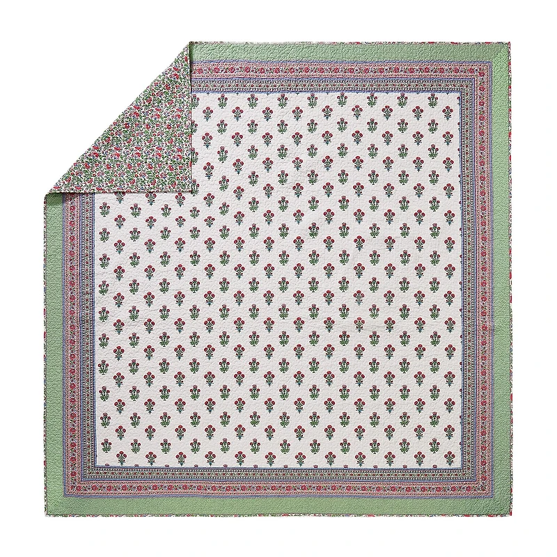 Modern Heirloom Serena Floral Cotton Reversible Quilt Set