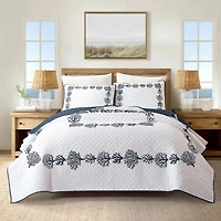 Modern Heirloom Tranquil Reef Cotton Reversible Quilt Set
