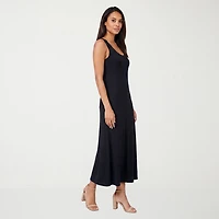 24seven Comfort Apparel Womens Scoop Neck Sleeveless Maxi Dress