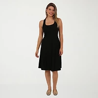 24seven Comfort Apparel Womens Scoop Neck Sleeveless A-Line Dress