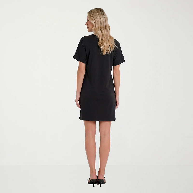24seven Comfort Apparel Womens Short Sleeve T-Shirt Dress