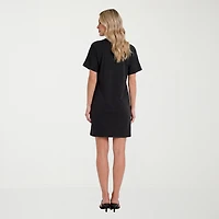 24seven Comfort Apparel Womens Short Sleeve T-Shirt Dress