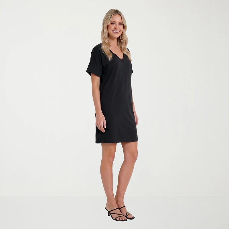 24seven Comfort Apparel Womens Short Sleeve T-Shirt Dress