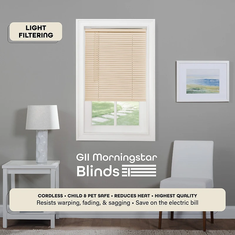 GII Cordless Morning Star Vinyl Mini Blinds