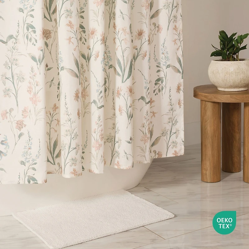 Casual Comfort Polyester Printed Shower Curtain