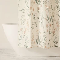 Casual Comfort Polyester Printed Shower Curtain