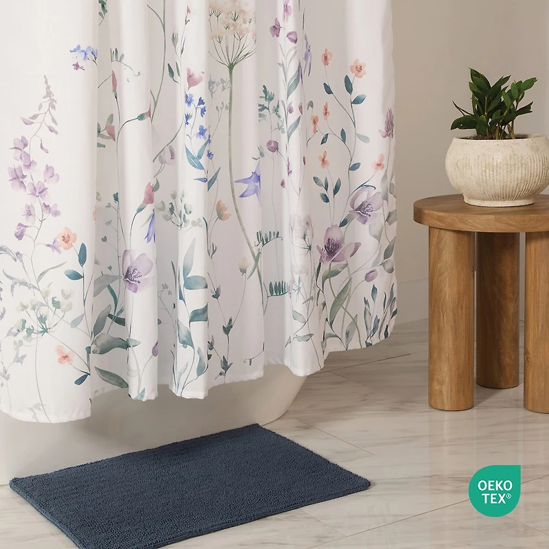 Casual Comfort Polyester Printed Shower Curtain