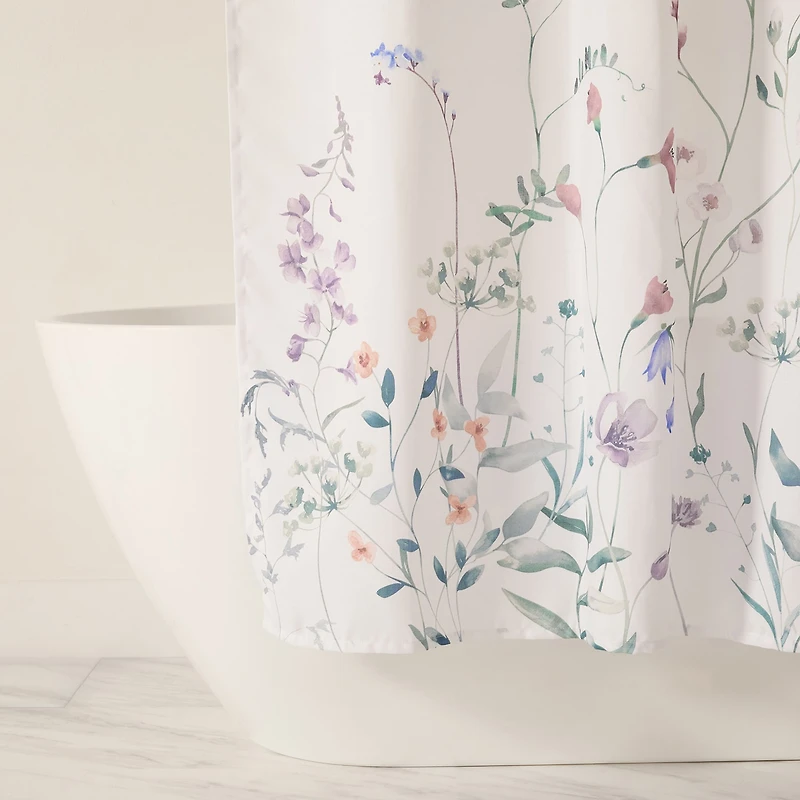 Casual Comfort Polyester Printed Shower Curtain