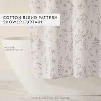 Casual Comfort Cotton Blend Floral Shower Curtain