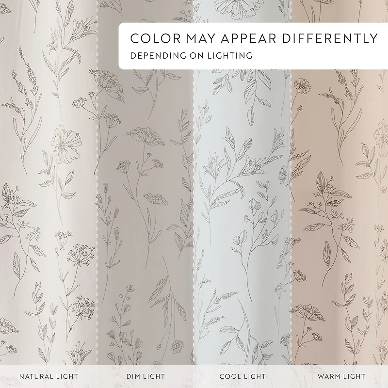 Casual Comfort Cotton Blend Floral Shower Curtain