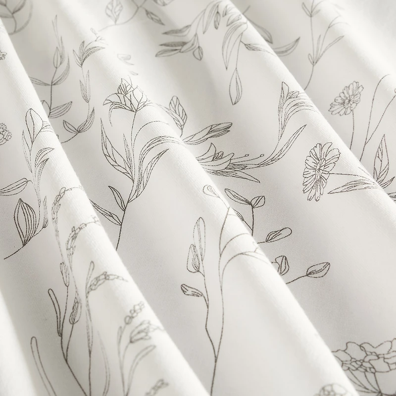 Casual Comfort Cotton Blend Floral Shower Curtain