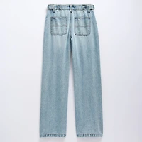 Vanilla Star Big Kid Girls Distressed Wide Leg Jean