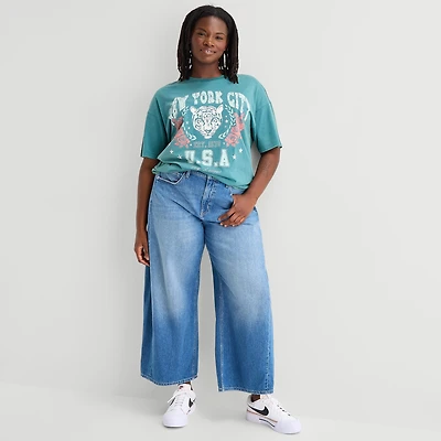 Arizona Womens Juniors Plus Baggy Fit Jean