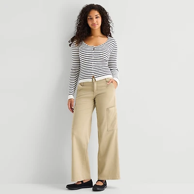 Arizona Womens Juniors Low Rise Cargo Pant