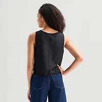a.n.a Womens Tall Crew Neck Sleeveless Blouse