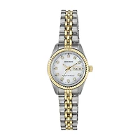Armitron® Womens Two-Tone Mother-of-Pearl Watch