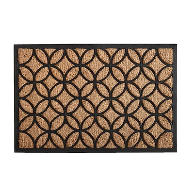 Calloway Mills Circles Outdoor Rectangular Doormat