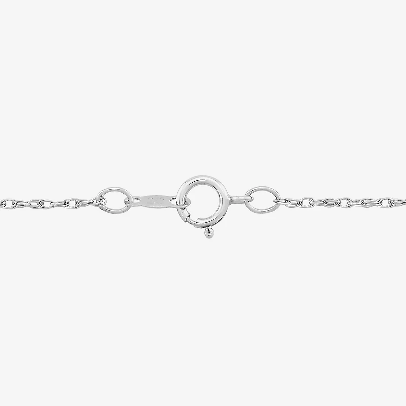 Diamonart Womens Cubic Zirconia Sterling Silver Heart 18 Inch Pendant Necklace