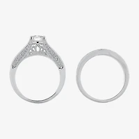 DiamonArt® Cubic Zirconia Sterling Silver Bridal Set