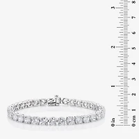 Womens Cubic Zirconia Sterling Silver 7.5 Inch Tennis Bracelet