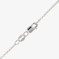 Diamonart Womens Cubic Zirconia Sterling Silver Circle Heart 18 Inch Pendant Necklace