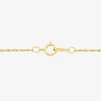 Diamonart Womens Cubic Zirconia 14K Gold Over Silver 18 Inch Pendant Necklace