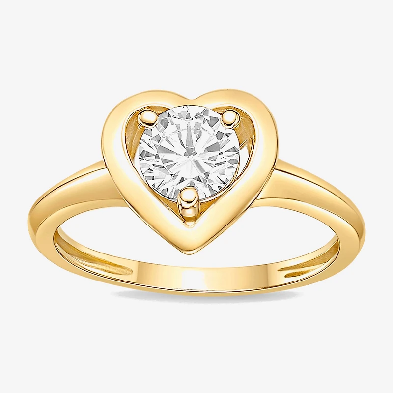 Diamonart Womens Cubic Zirconia Sterling Silver Heart Band