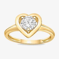 Diamonart Womens Cubic Zirconia Sterling Silver Heart Band