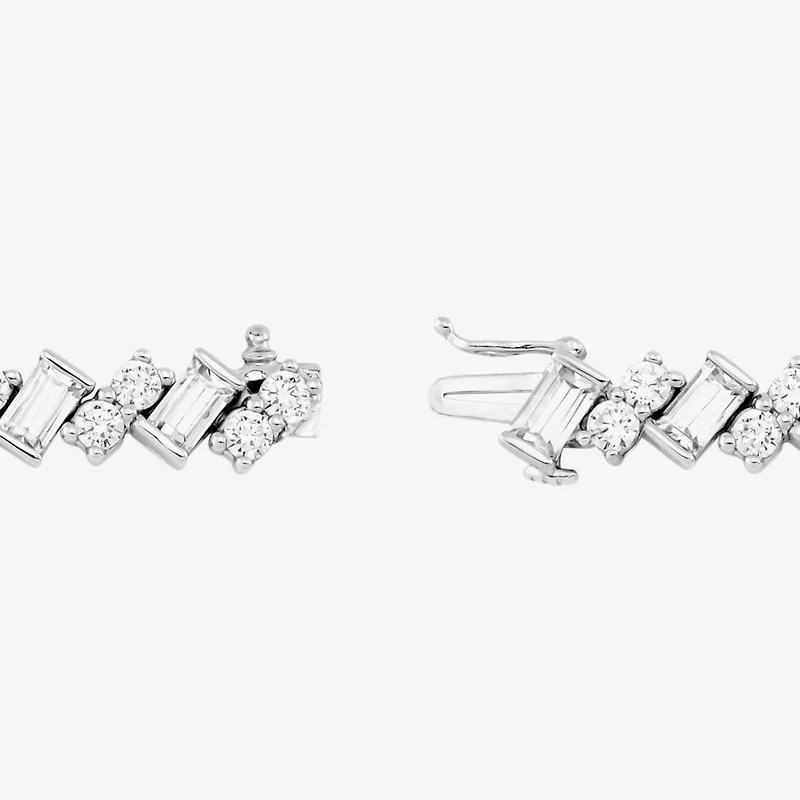 Diamonart Womens Sterling Silver Solid Link Bracelet