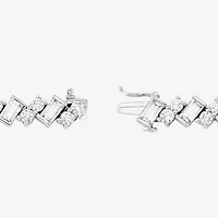 Diamonart Womens Sterling Silver Solid Link Bracelet