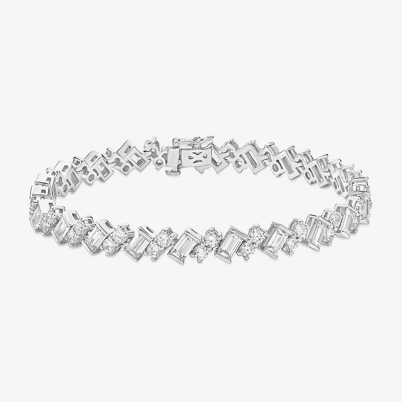 Diamonart Womens Sterling Silver Solid Link Bracelet