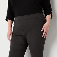 Liz Claiborne Lisa Womens Plus Flare Mid Rise Pull-On Pant