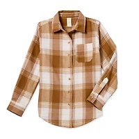 Thereabouts Little & Big Kid Girls Long Sleeve Cuffed Regular Fit Button-Down Shirt