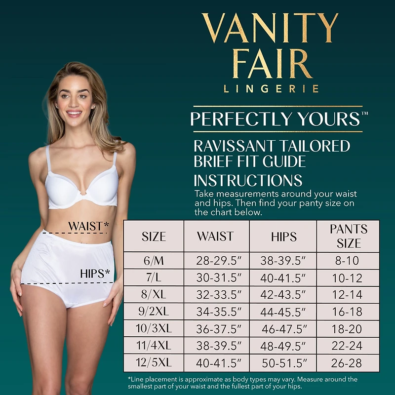 Vanity Fair® Perfectly Yours® Ravissant® Nylon 3 Pack Brief Panty - 15711