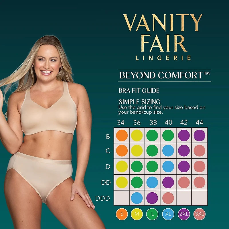Vanity Fair Beyond Comfort® Simple Sizing Wireless Bra - 72204