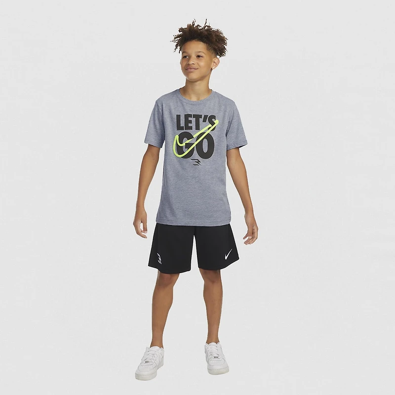 Nike 3BRAND by Russell Wilson Big Kid Boys Crew Neck Short Sleeve Regular Fit Graphic T-Shirt