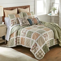 Donna Sharp Peach Rose 3-pc. Hypoallergenic Quilt Set