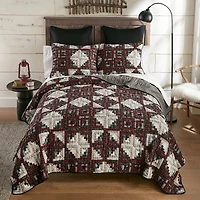 Donna Sharp Log Cabin Star Hypoallergenic Quilt Set