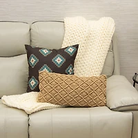 Donna Sharp Mahogany Desert Motif Throw Pillow Cover