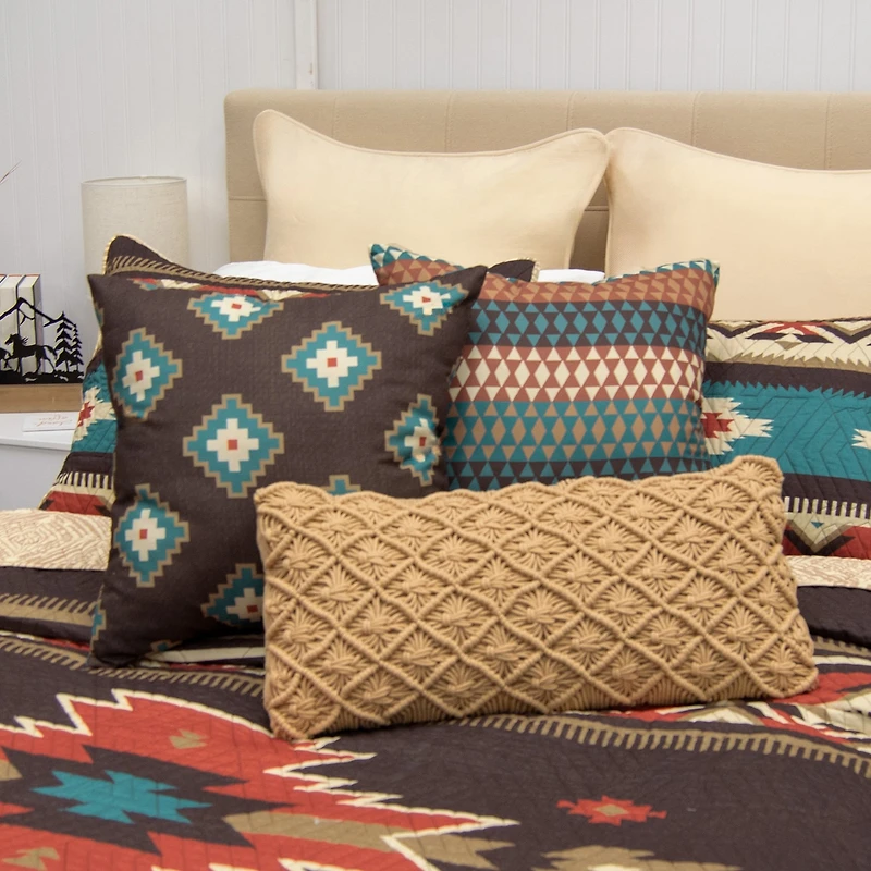 Donna Sharp Mahogany Desert Motif Throw Pillow Cover
