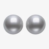 Cultured Freshwater Pearl Sterling Silver 8mm Ball Stud Earrings