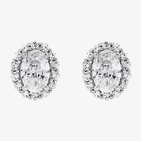 Si2,H-I 1 CT. T.W. Lab Grown White Diamond 10K Gold Oval Stud Earrings