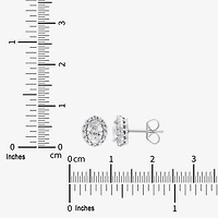 Si2,H-I 1 CT. T.W. Lab Grown White Diamond 10K Gold Oval Stud Earrings