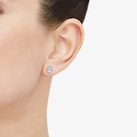 Si2,H-I 1 CT. T.W. Lab Grown White Diamond 10K Gold Oval Stud Earrings