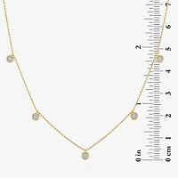 Diamond Addiction (G-H Womens 1/10 CT. T.W. Lab Grown White Diamond 14K Gold Over Silver 16 Inch Pendant Necklace