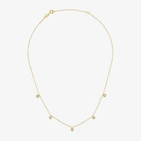 Diamond Addiction (G-H Womens 1/10 CT. T.W. Lab Grown White Diamond 14K Gold Over Silver 16 Inch Pendant Necklace