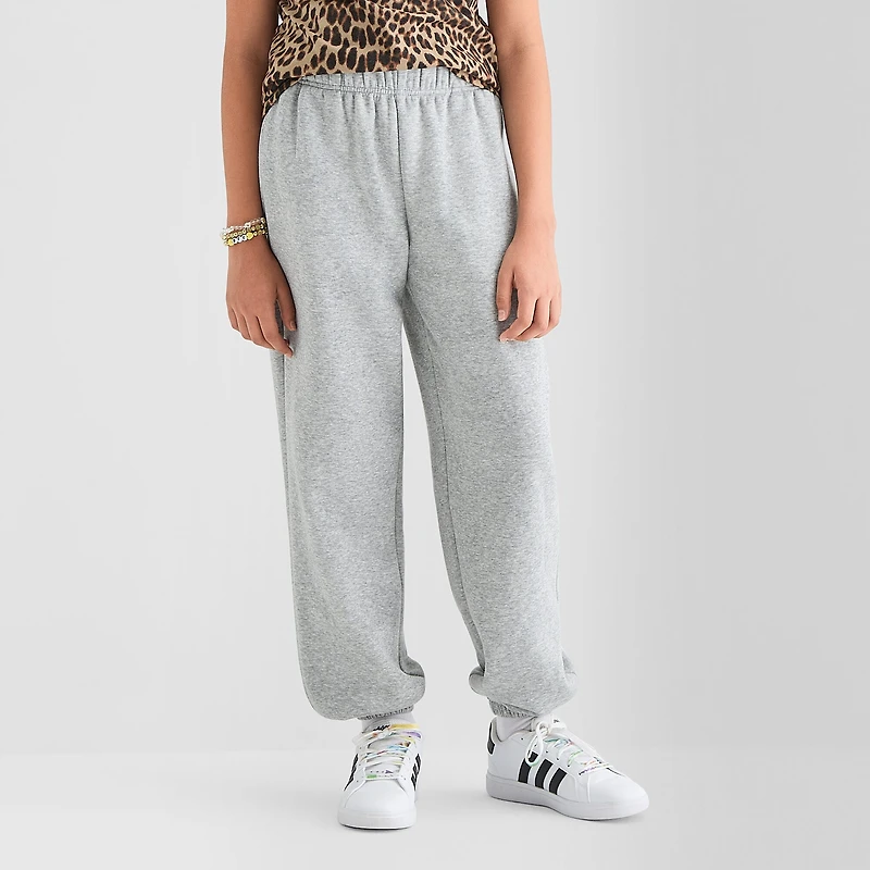 Xersion Little & Big Kid Girls Cinched High Rise Regular Fit Fleece Jogger Pant